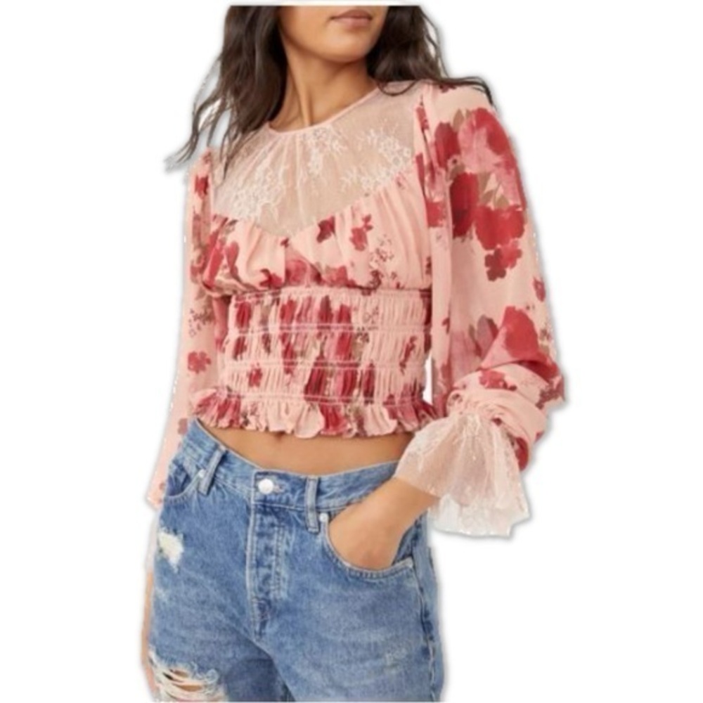 FREE PEOPLE Daphne Blouse in Romantic Floral Combo